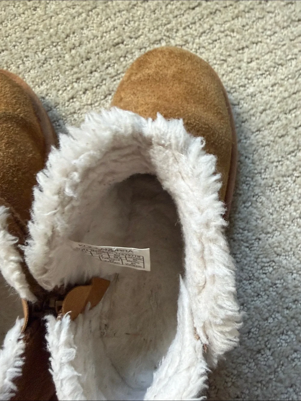 Koolaburra by UGG Chestnut Faux-Suede Shearling Boots for Kids